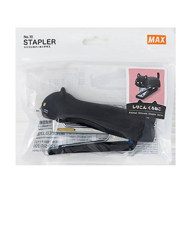マックス（MAX）　シリコンホッチキス　ねこ　HD-10NX/S　くろねこ　【数量限定】