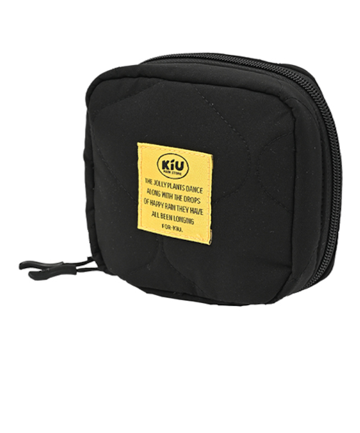 キウ（KiU）　パデッドスクエアポーチ　K480　ブラック