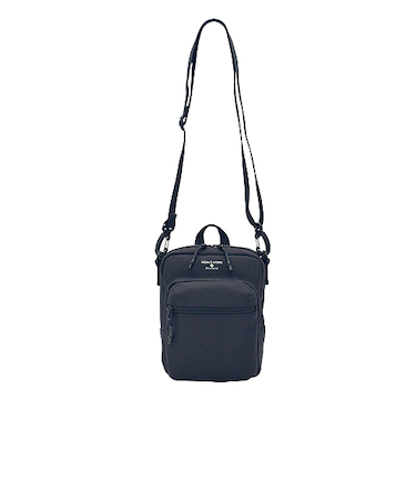 スクアーロワークス（SQUALO　WORKS）　シャンブレーポリエステル　ミニショルダーバッグ　CH007　ブラック