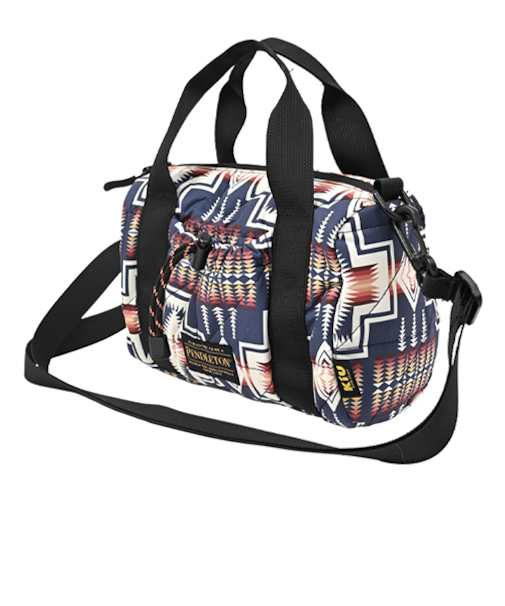 ペンドルトン×キウ（PENDLETON×KiU）　スクエアパデッドミニボストンバッグ　K483　ハーディング　ネイビー
