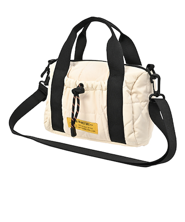 キウ（KiU）　スクエアパデッドミニボストンバッグ　K476　アイボリー