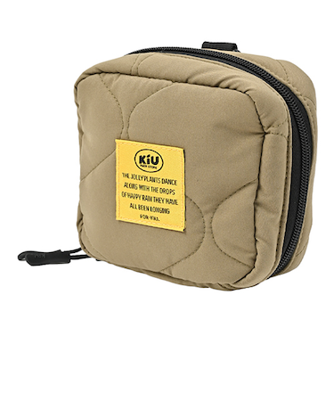 キウ（KiU）　パデッドスクエアポーチ　K480　カーキ