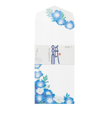 ミドリ（MIDORI）　封筒024　シルク　81024006　ネモフィラ柄