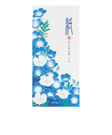 ミドリ（MIDORI）　一筆箋602　シルク　89602006　ネモフィラ柄