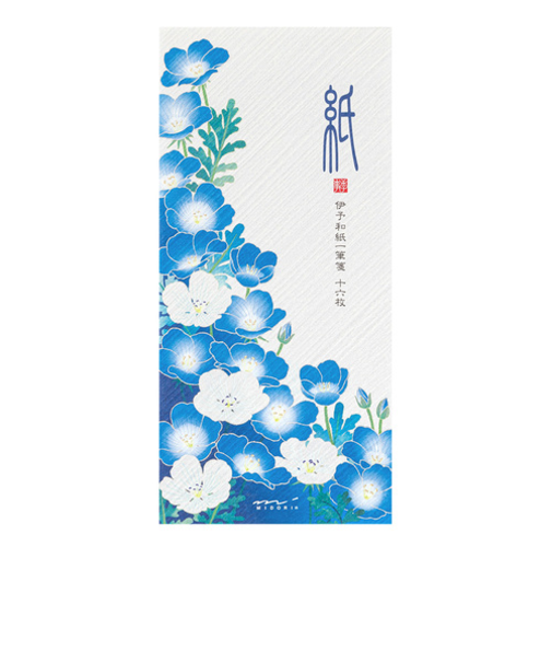 ミドリ（MIDORI）　一筆箋602　シルク　89602006　ネモフィラ柄