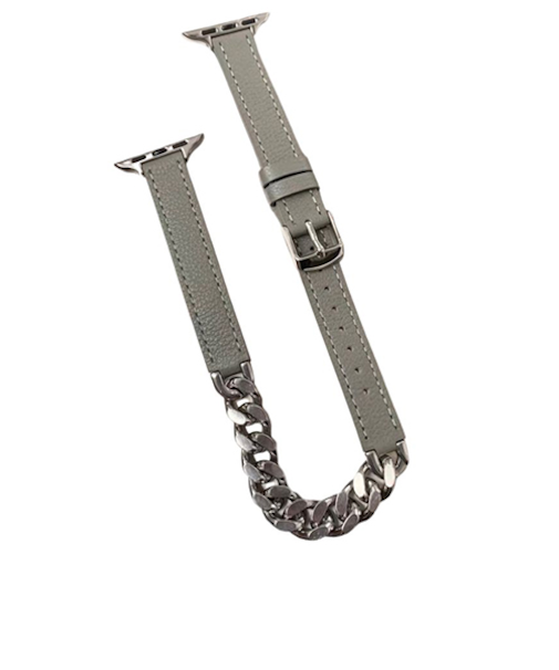 ガーカル（GAACAL）　「ダブルな幸せ」異素材MIXアップルウォッチバンド　38／40／41／42mm　グレー