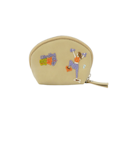 近沢レース店 キーリングポーチ ボルダリング ベージュ×オレンジ