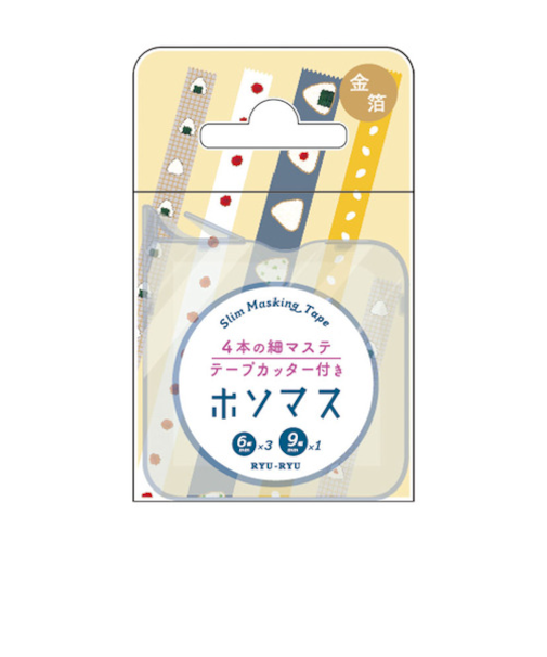リュリュ（RYU-RYU）　ケース付きマスキングテープ　ホソマス　HMT15　おにぎり屋