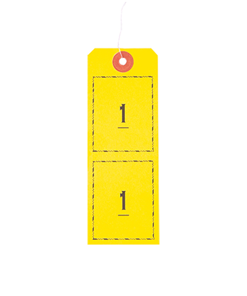 友屋　ペーパークロークチケット　1～100番　1セット