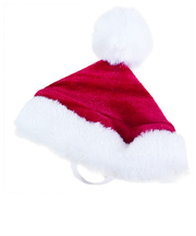 【クリスマス】 わんちゃん/ねこちゃん用 サンタ帽子 M レッド