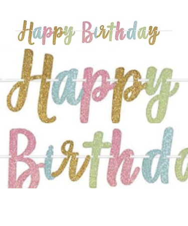 ハイデライト　パステルグリッターバースデーバナー　2010