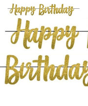 ハイデライト　ゴールドグリッターバースデーバナー　2011