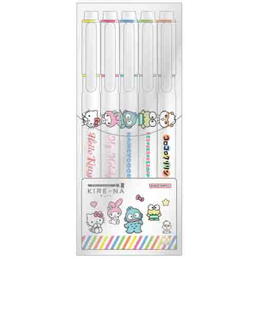 サンスター文具　蛍光ペン　キレーナ（KIRE-NA）　5色セット　ベーシック