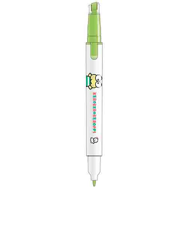 サンスター文具　蛍光ペン　キレーナ（KIRE-NA）　けろけろけろっぴ　グリーン