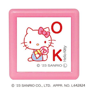 こどものかお　サンリオキャラクターズ　ミニポンスタンプ　2410－015　ハローキティ／OK