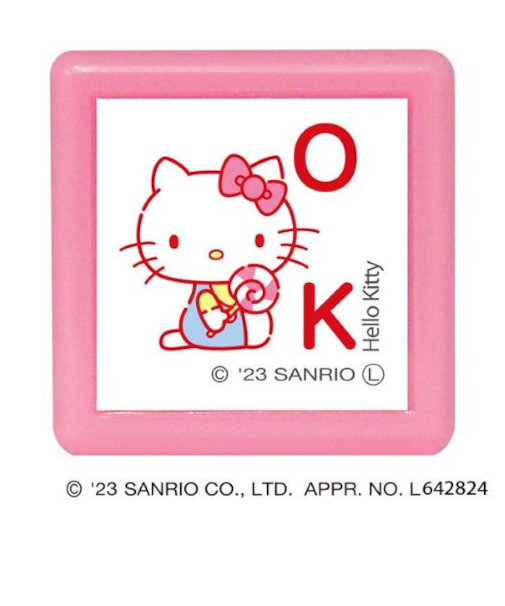 こどものかお　サンリオキャラクターズ　ミニポンスタンプ　2410－015　ハローキティ／OK
