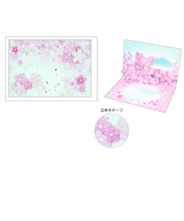 クローズピン　桜ポップアップカード　GC97015