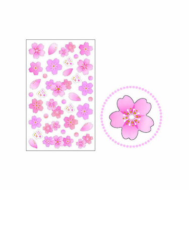 クローズ・ピン　桜　不織布シール　US97037　煌めき桜