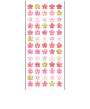 オクヤマ　和風シール　JP578　リアル桜5列