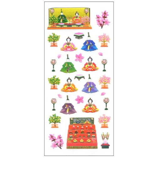 オクヤマ　和風シール　JP563　雛壇