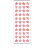 オクヤマ ラメ入りシール CR478 桜4列