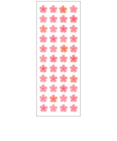 オクヤマ　ラメ入りシール　CR478　桜4列