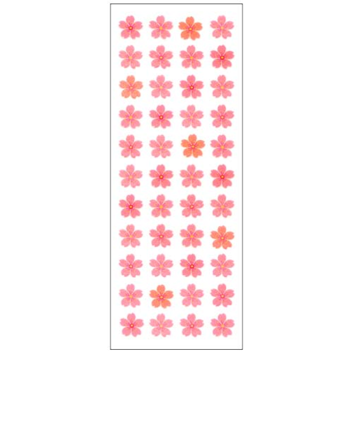 オクヤマ　ラメ入りシール　CR478　桜4列