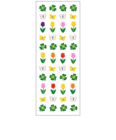 オクヤマ　ラメ入りシール　CR169　チューリップ