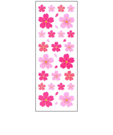 オクヤマ　ラメ入りシール　CR282　桜大中小