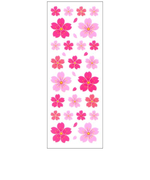 オクヤマ　ラメ入りシール　CR282　桜大中小