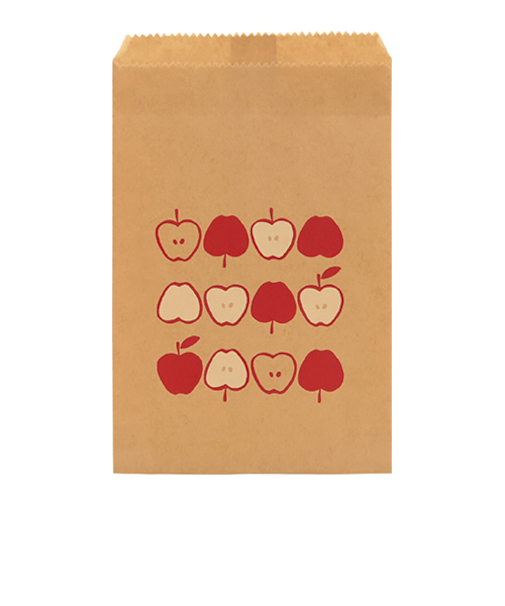 インディゴ　フラットバッグ　S　アップル　レッド／クラフト　PP044　10枚入