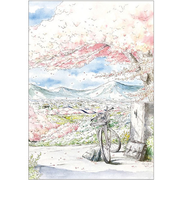 アクティブコーポレーション　春柄内田新哉ポストカード　SU－605　桜