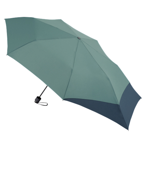 hands＋　バックパックを守れる折傘　59cm　グリーン×ネイビー