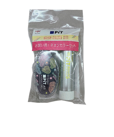 【お買い得】　トンボ鉛筆（Tombow）　限定デザインテープのり＋スティックのり　HCB－134PAEC　ネオンブラックセット