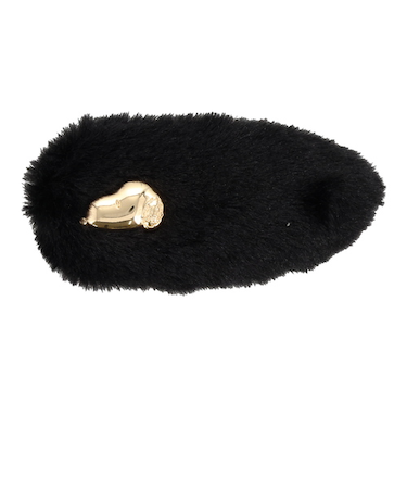 粧美堂（SHOBIDO）　スヌーピー　フェイクファー前髪クリップ　SN46942　ブラック