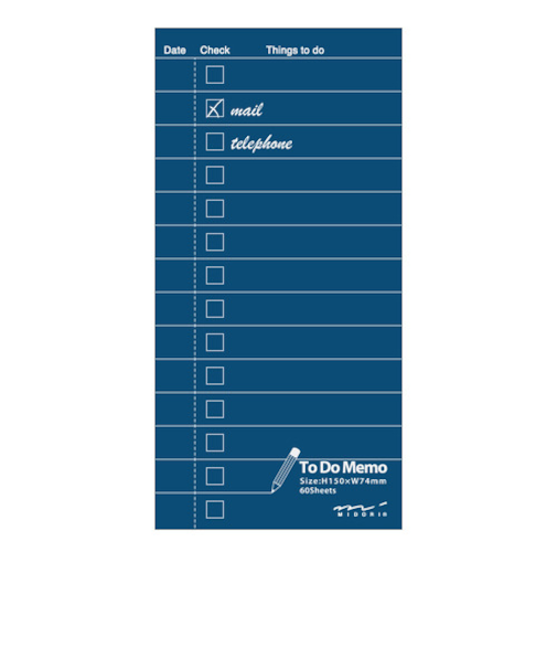 ミドリ（MIDORI）　メモ　ToDoリスト　91802345　紺