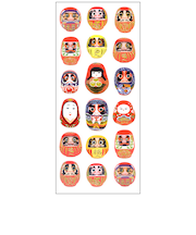 オクヤマ　和風シール　JP330　達磨