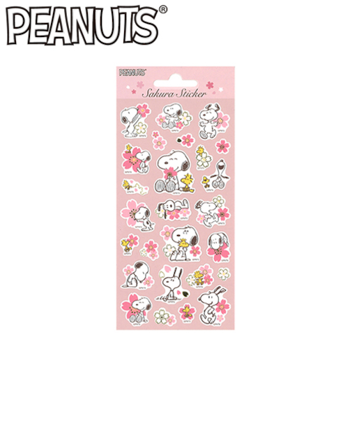S＆C　桜ステッカー　スヌーピーさくら　PKS217