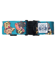 タビタツ　スーツケースベルト　招き猫　青