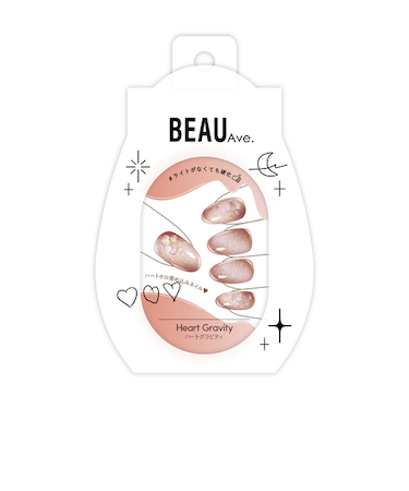 ビューティーアベニュー（Beauty　Avenue）　生ジェルネイルシール　ハートグラビティ　24枚入