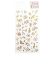 クローズ・ピン　さくらシール　猫と桜