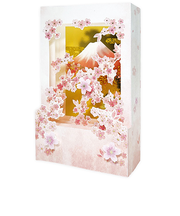クローズ・ピン　桜グリーティングカード　立体