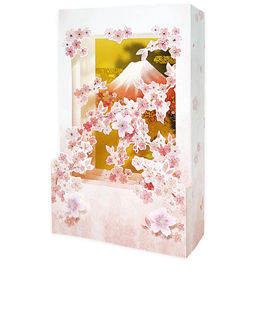 クローズ・ピン　桜グリーティングカード　立体