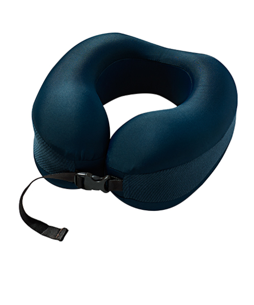 hands＋　コンパクトにまとまる低反発ネックピロー　ネイビー