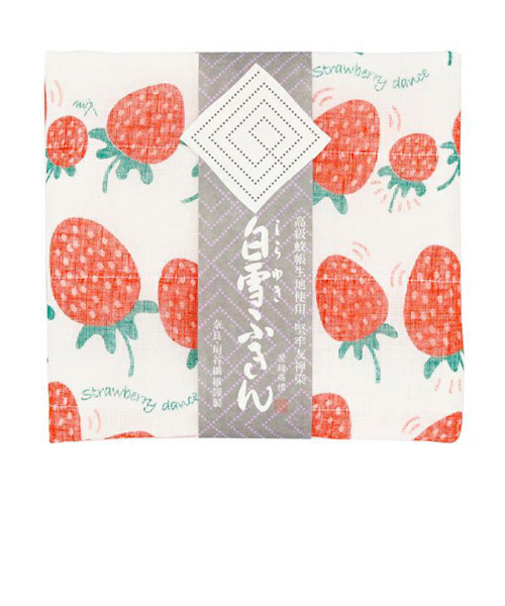 白雪　白雪友禅ふきん　いちご