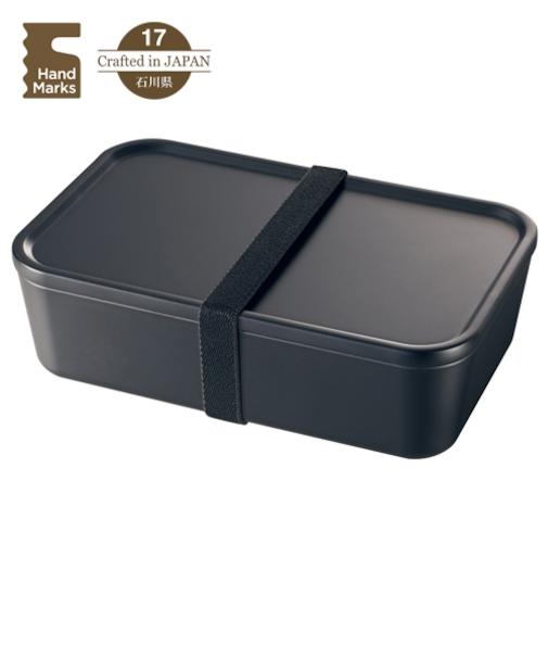 ハンズオリジナル　Hand　Marks　山中塗　抗菌ランチボックススクエア　800mL　ブラック