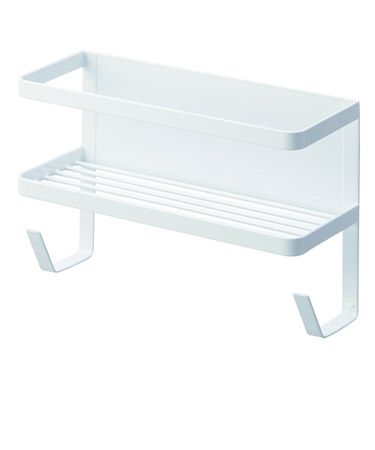 山崎実業　タワー（tower）　ホースホルダー付き洗濯機横マグネットラック　4768　ホワイト