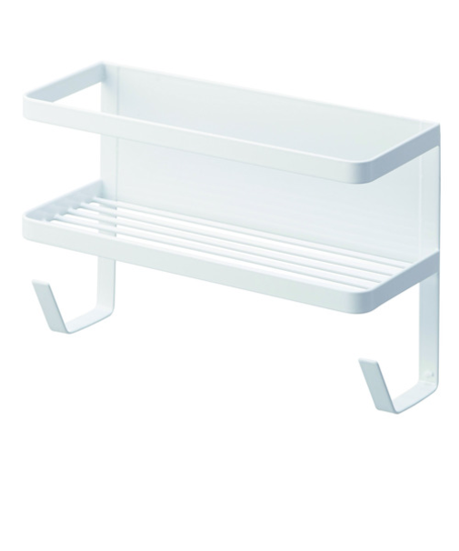 山崎実業　タワー（tower）　ホースホルダー付き洗濯機横マグネットラック　4768　ホワイト