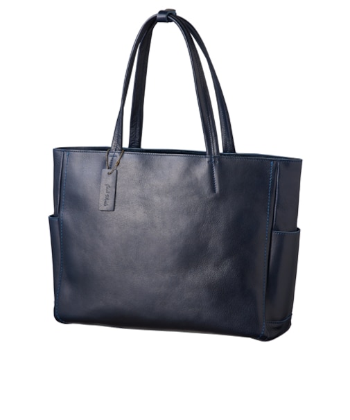 ハンズオリジナル　ガッドワーク　レザートート　L　37501　ネイビー