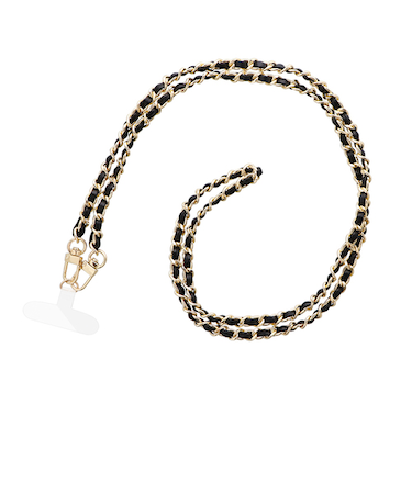 ルプラス（LEPLUS）　NEXT　スマートフォン（汎用）　ショルダーストラップ　編み込みチェーンタイプ　LN－SS06BK　ブラック